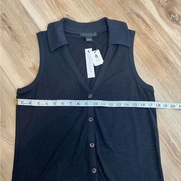 SANCTUARY Women’s Black Collared Sleeveless Top Size Medium - Picture 8 of 8
